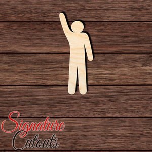 Person Figure 011 Shape Cutout in Wood Craft Shapes & Bases Signature Cutouts