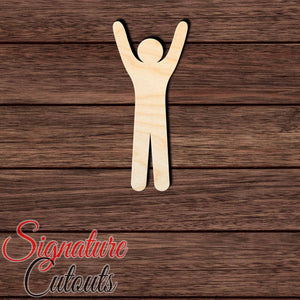 Person Figure 012 Shape Cutout in Wood Craft Shapes & Bases Signature Cutouts