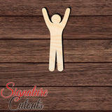 Person Figure 012 Shape Cutout in Wood Craft Shapes & Bases Signature Cutouts
