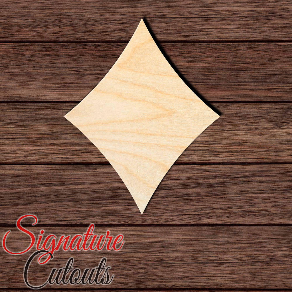 Playing Card Diamond Shape Cutout in Wood, Acrylic or Acrylic Mirror Craft Shapes & Bases Signature Cutouts
