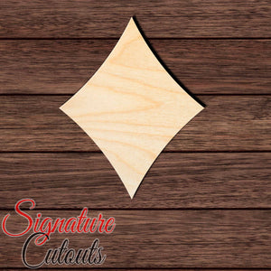 Playing Card Diamond Shape Cutout in Wood, Acrylic or Acrylic Mirror Craft Shapes & Bases Signature Cutouts