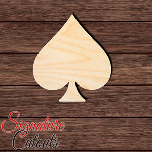Playing Card Spade Shape Cutout in Wood, Acrylic or Acrylic Mirror Craft Shapes & Bases Signature Cutouts