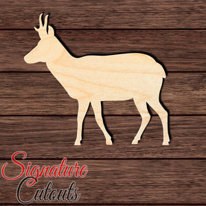 Pronghorn 002 Shape Cutout in Wood, Acrylic or Acrylic Mirror Craft Shapes & Bases Signature Cutouts