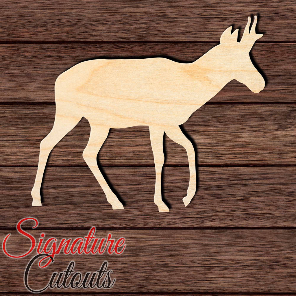 Pronghorn 003 Shape Cutout in Wood, Acrylic or Acrylic Mirror Craft Shapes & Bases Signature Cutouts