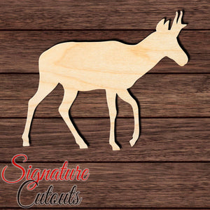 Pronghorn 003 Shape Cutout in Wood, Acrylic or Acrylic Mirror Craft Shapes & Bases Signature Cutouts