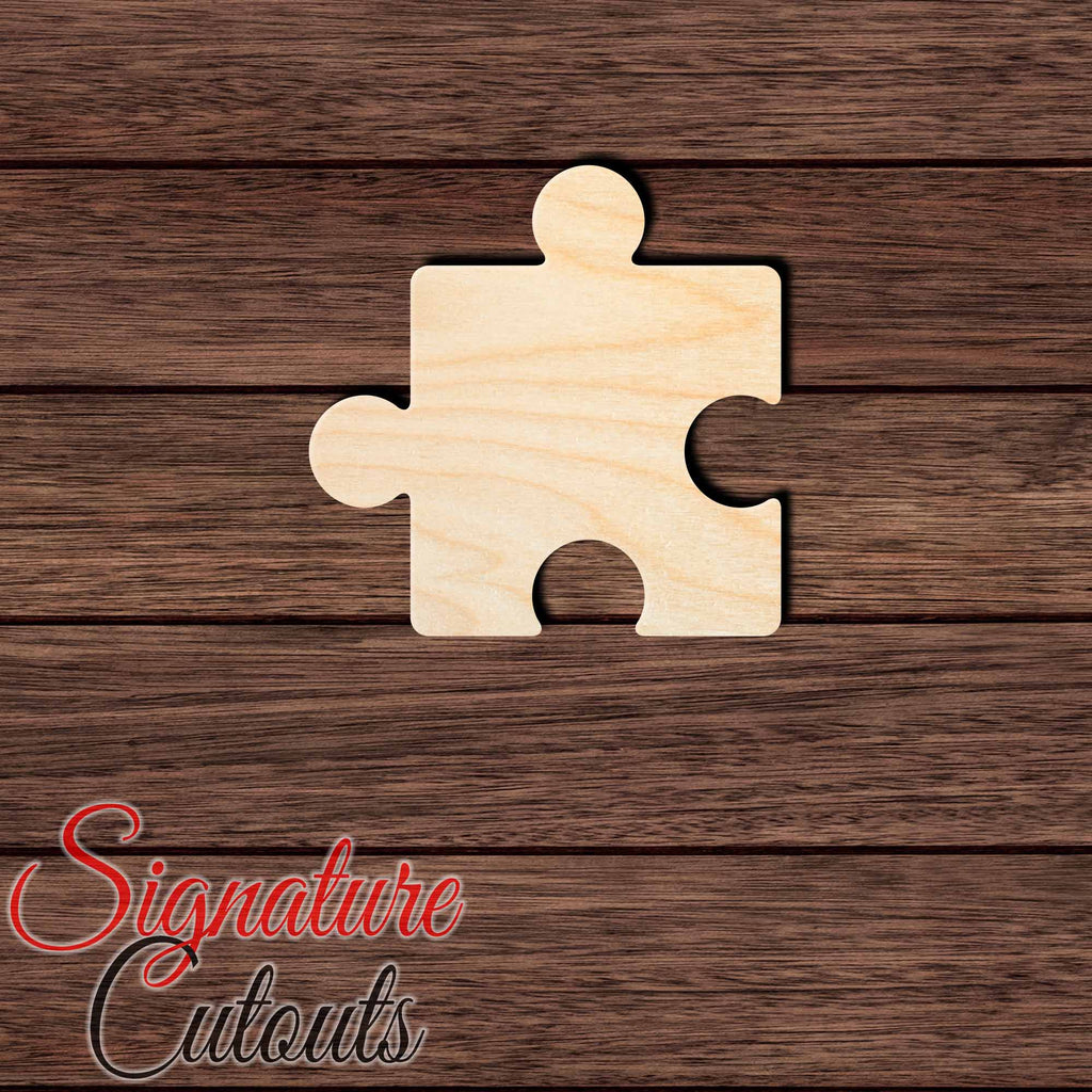 Puzzle Piece 004 Shape Cutout in Wood, Acrylic or Acrylic Mirror - Signature Cutouts