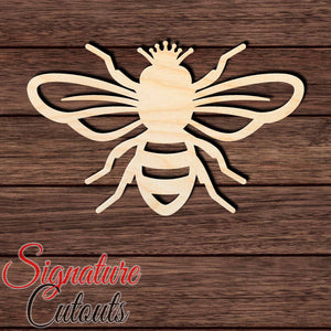 Queen Bee 001 Shape Cutout in Wood, Acrylic or Acrylic Mirror - Signature Cutouts