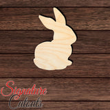 Rabbit 028 Shape Cutout in Wood, Acrylic or Acrylic Mirror - Signature Cutouts