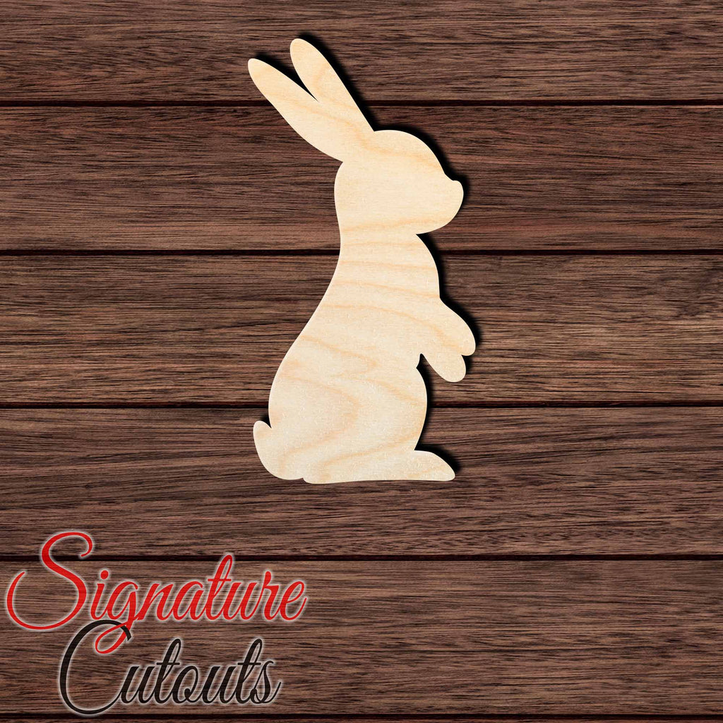 Rabbit 036 Shape Cutout in Wood Craft Shapes & Bases Signature Cutouts
