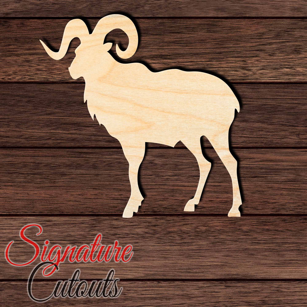 Ram 001 Shape Cutout in Wood, Acrylic or Acrylic Mirror - Signature Cutouts