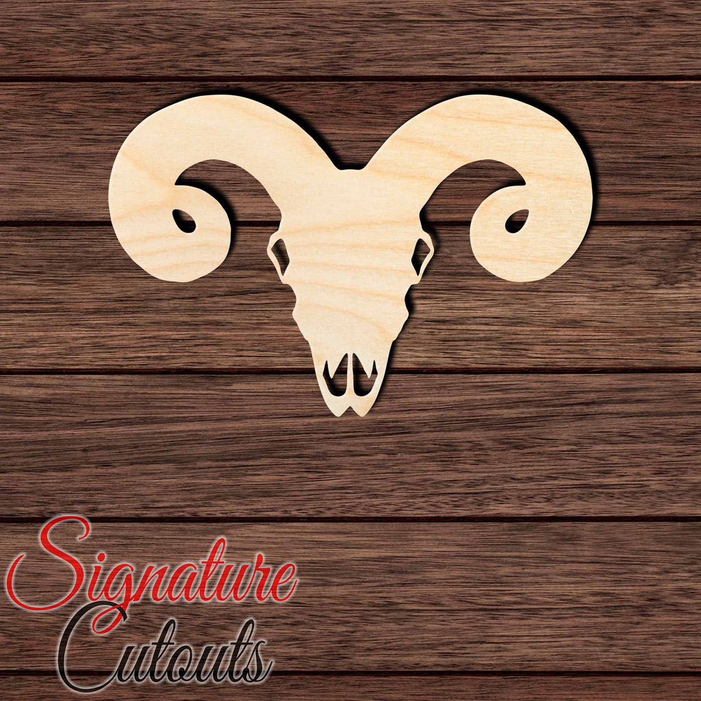 Ram Skull 001 Shape Cutout - Signature Cutouts
