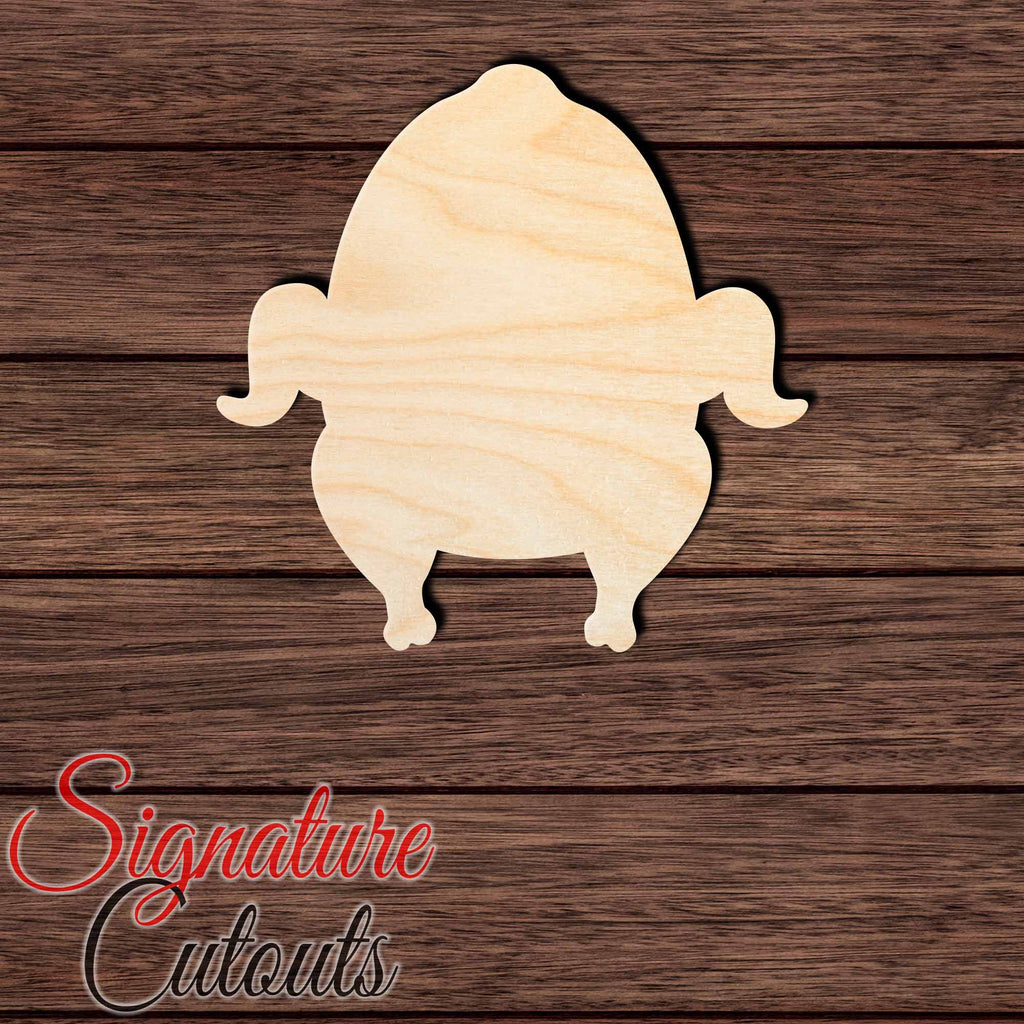 Roasted Turkey 001 Shape Cutout in Wood, Acrylic or Acrylic Mirror - Signature Cutouts