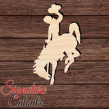 Rodeo Bucking Horse 002 Unfinished en Shape Cutout