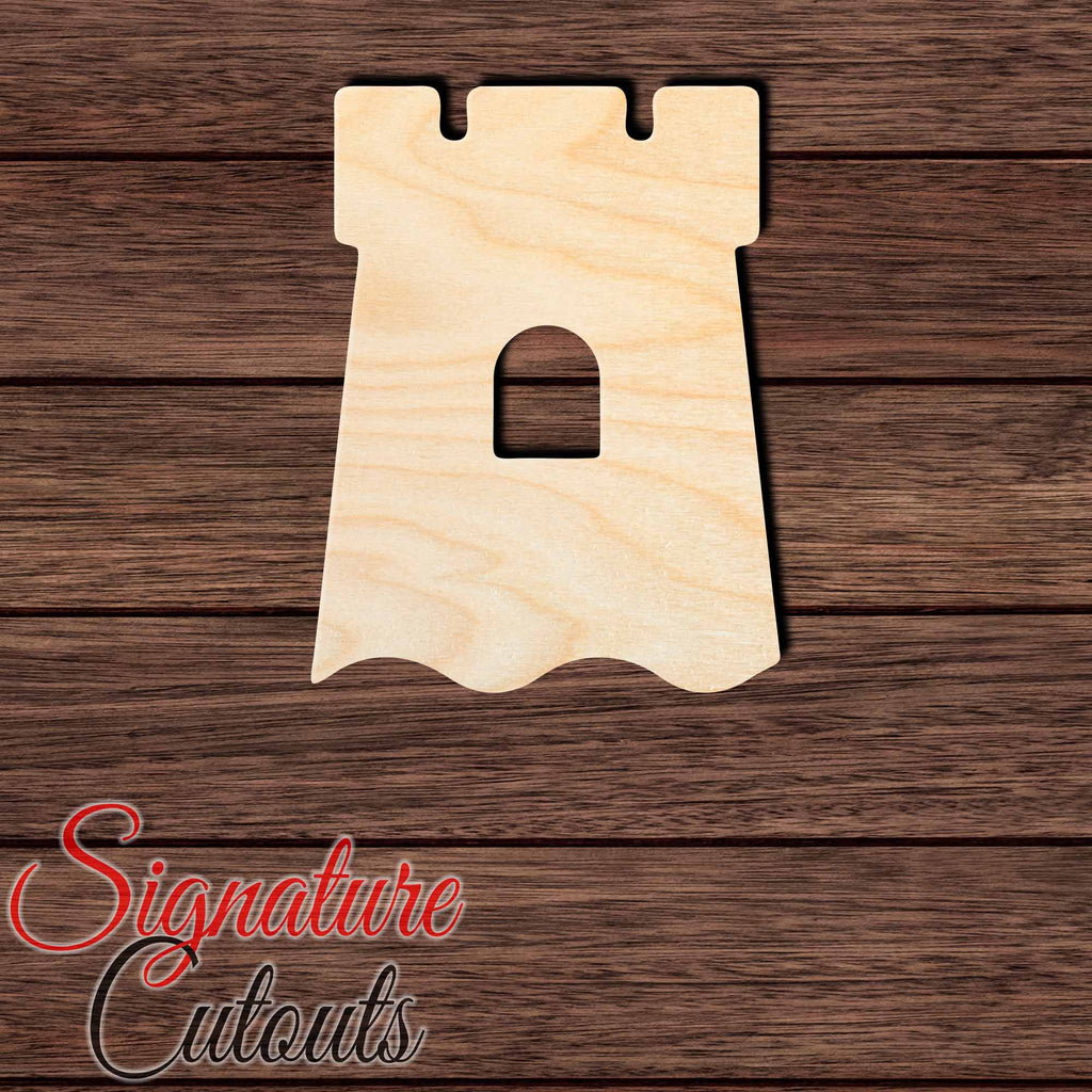 Sand Castle 002 Shape Cutout in Wood, Acrylic or Acrylic Mirror - Signature Cutouts