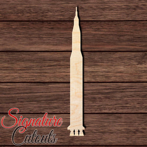 Saturn V Rocket Shape Cutout in Wood Craft Shapes & Bases Signature Cutouts