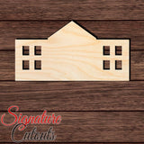 School House 003 Shape Cutout in Wood, Acrylic or Acrylic Mirror - Signature Cutouts
