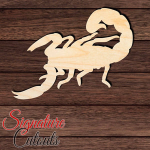 Scorpion 001 Shape Cutout in Wood, Acrylic or Acrylic Mirror - Signature Cutouts