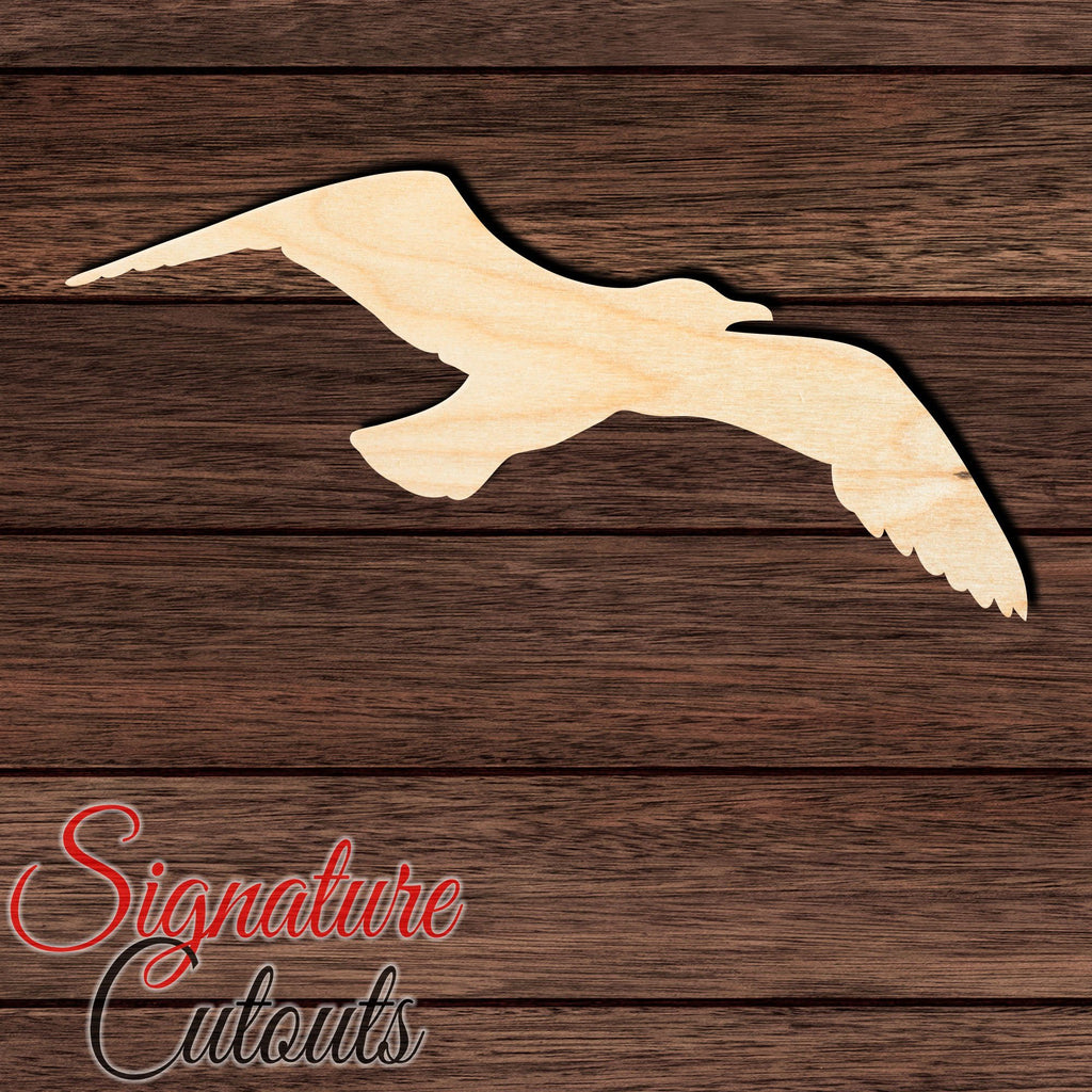 Seagull 001 Shape Cutout in Wood, Acrylic or Acrylic Mirror - Signature Cutouts