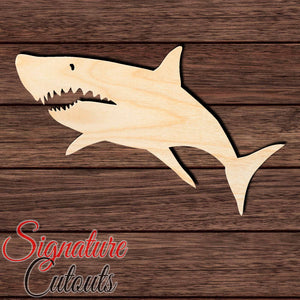 Shark 015 Shape Cutout in Wood, Acrylic or Acrylic Mirror - Signature Cutouts