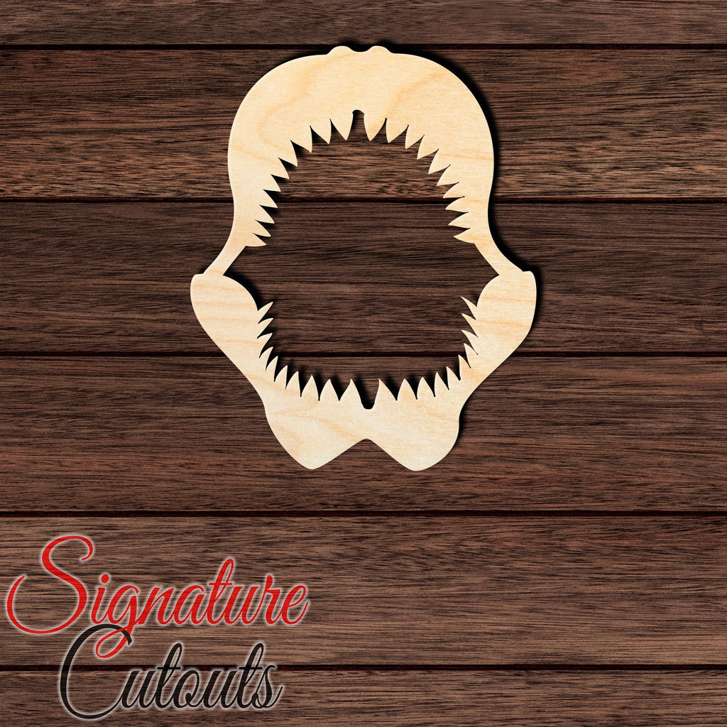 Shark Jaw 001 Shape Cutout in Wood, Acrylic or Acrylic Mirror - Signature Cutouts