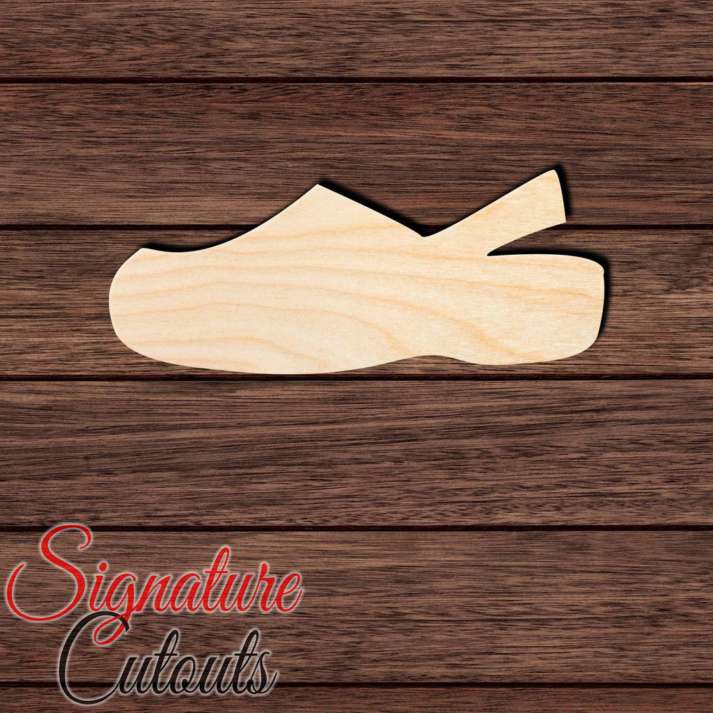 Shoe 019 Slip On Sandal Shape Cutout in Wood, Acrylic or Acrylic Mirror Craft Shapes & Bases Signature Cutouts