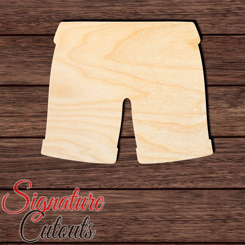 Shorts 001 Shape Cutout in Wood, Acrylic or Acrylic Mirror Craft Shapes & Bases Signature Cutouts