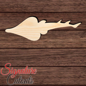 Shovelnose Ray Shape Cutout in Wood, Acrylic or Acrylic Mirror Craft Shapes & Bases Signature Cutouts
