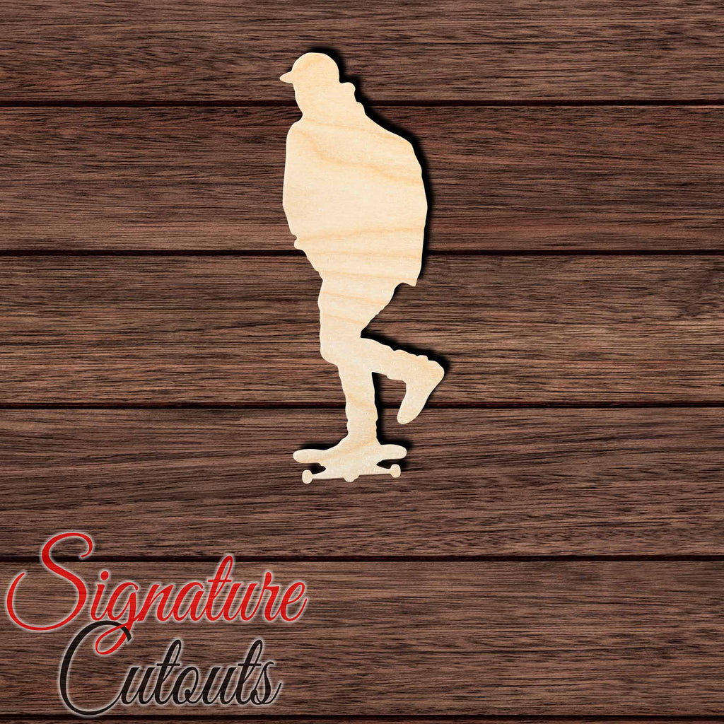Skater 004 Shape Cutout in Wood, Acrylic or Acrylic Mirror - Signature Cutouts