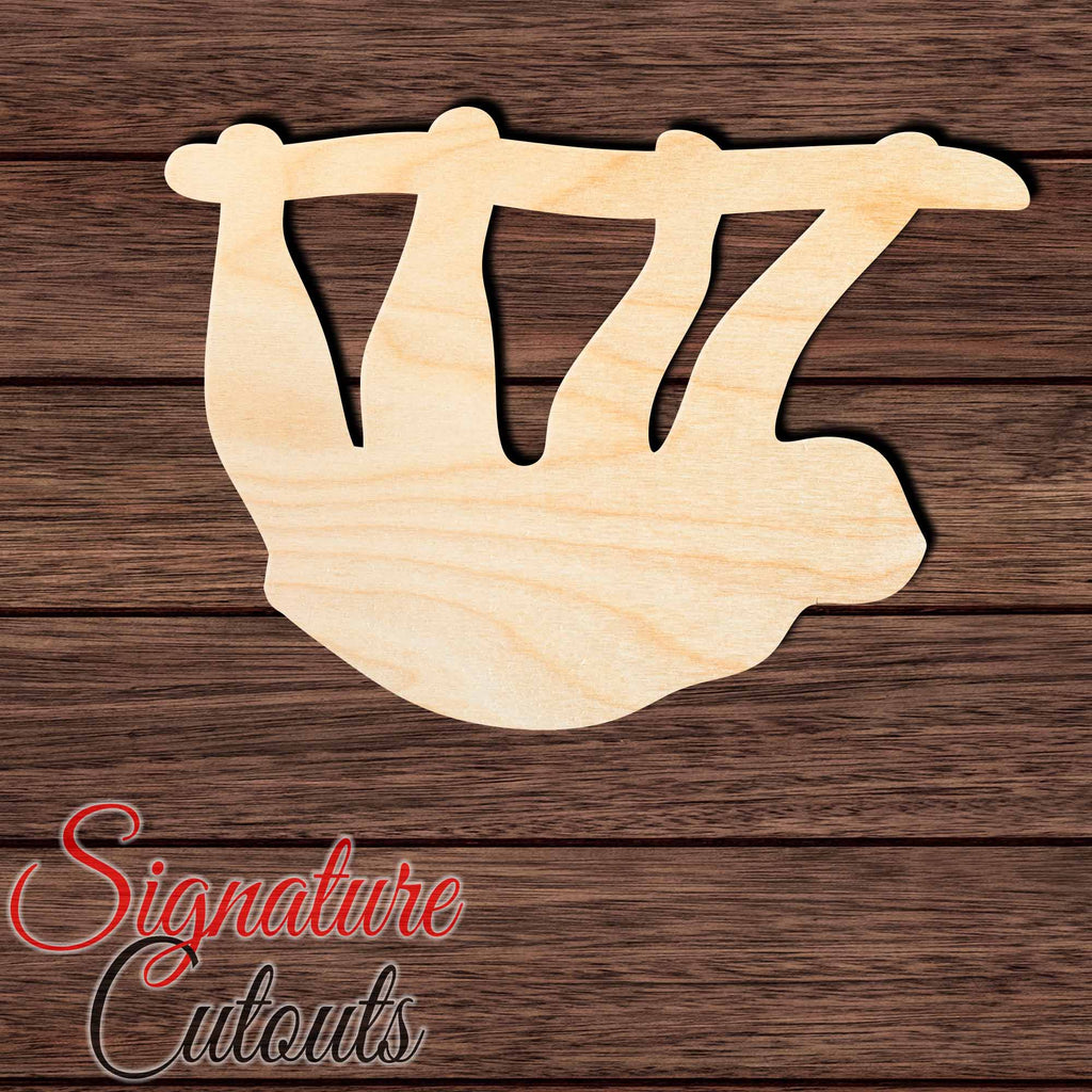 Sloth 004 Shape Cutout in Wood, Acrylic or Acrylic Mirror - Signature Cutouts