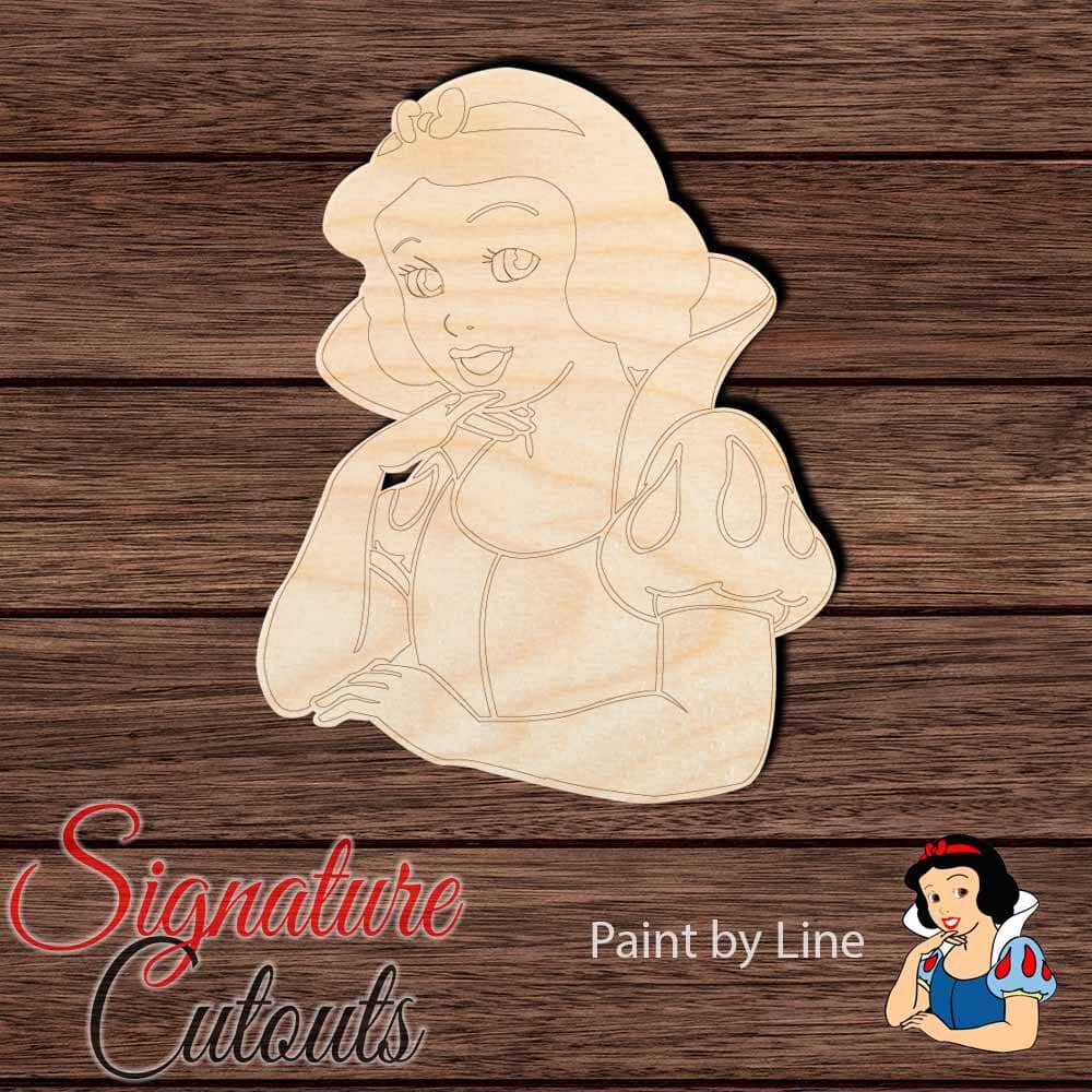 Snow White Princess 001 Shape Cutout - Paint by Line Craft Shapes & Bases Signature Cutouts