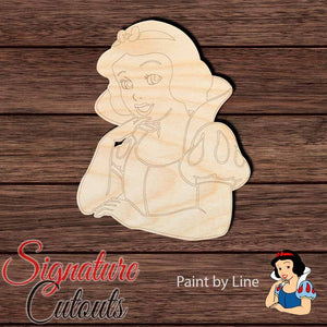 Snow White Princess 001 Shape Cutout - Paint by Line Craft Shapes & Bases Signature Cutouts