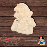 Snow White Princess 001 Shape Cutout - Paint by Line Craft Shapes & Bases Signature Cutouts
