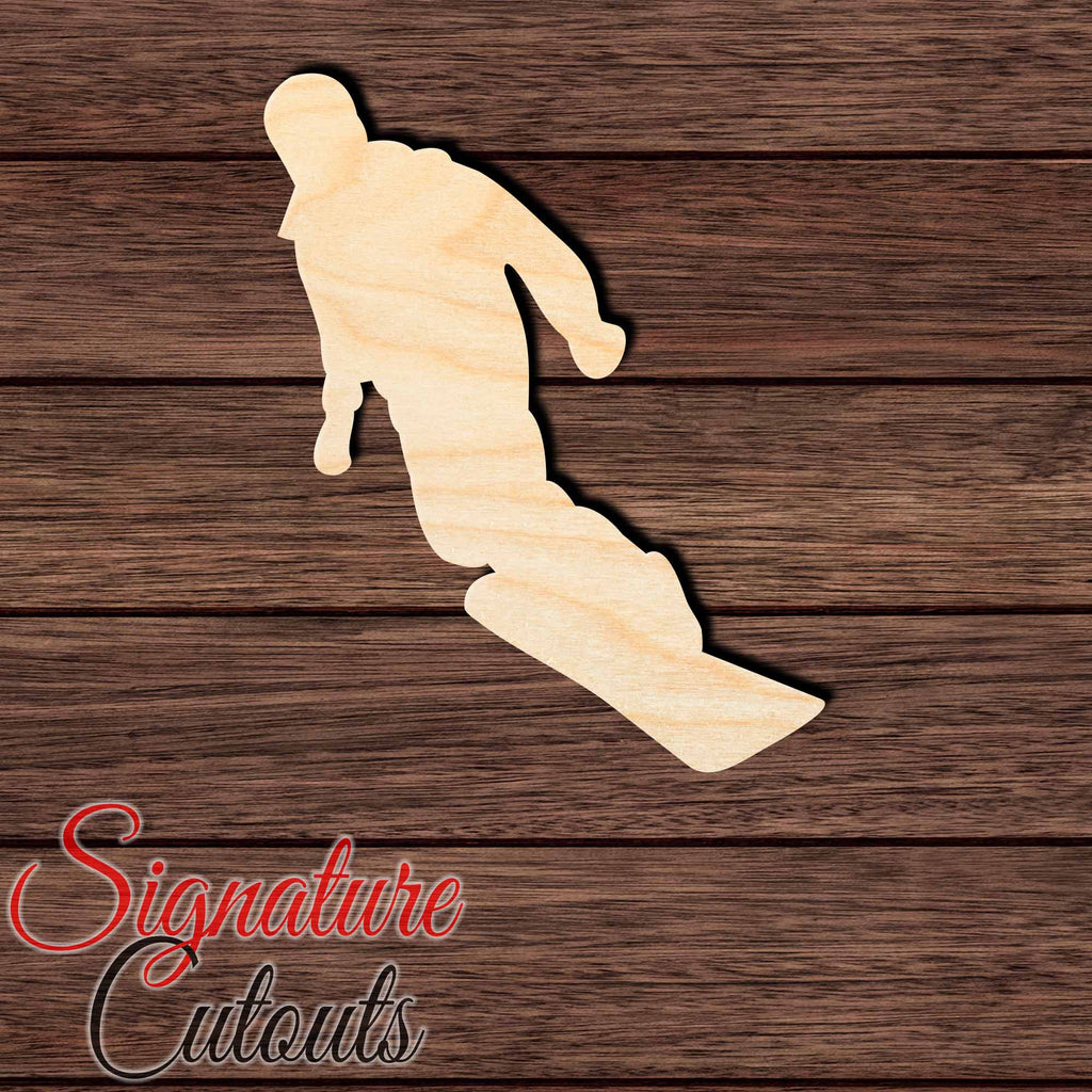 Snowboarder 004 Shape Cutout in Wood, Acrylic or Acrylic Mirror Craft Shapes & Bases Signature Cutouts