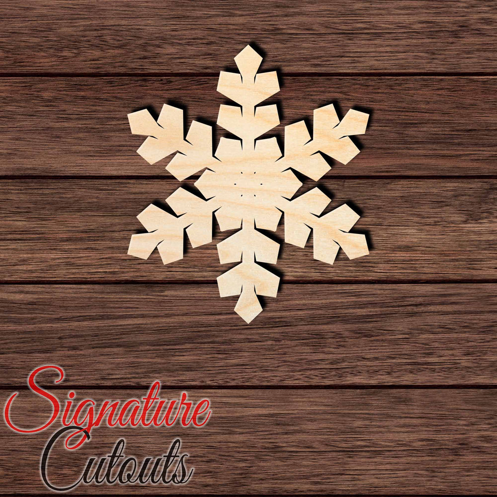 Snowflake 004 Shape Cutout in Wood, Acrylic or Acrylic Mirror - Signature Cutouts