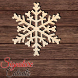 Snowflake 005 Shape Cutout in Wood, Acrylic or Acrylic Mirror Craft Shapes & Bases Signature Cutouts