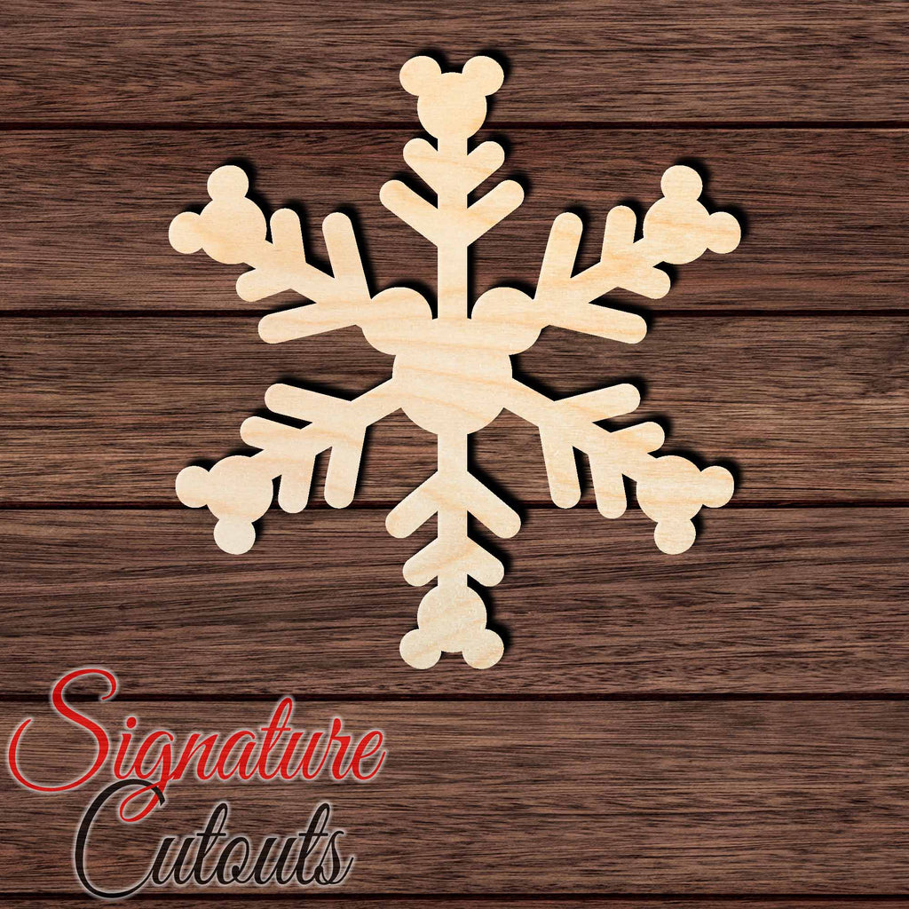 Snowflake 007 Shape Cutout in Wood, Acrylic or Acrylic Mirror Craft Shapes & Bases Signature Cutouts