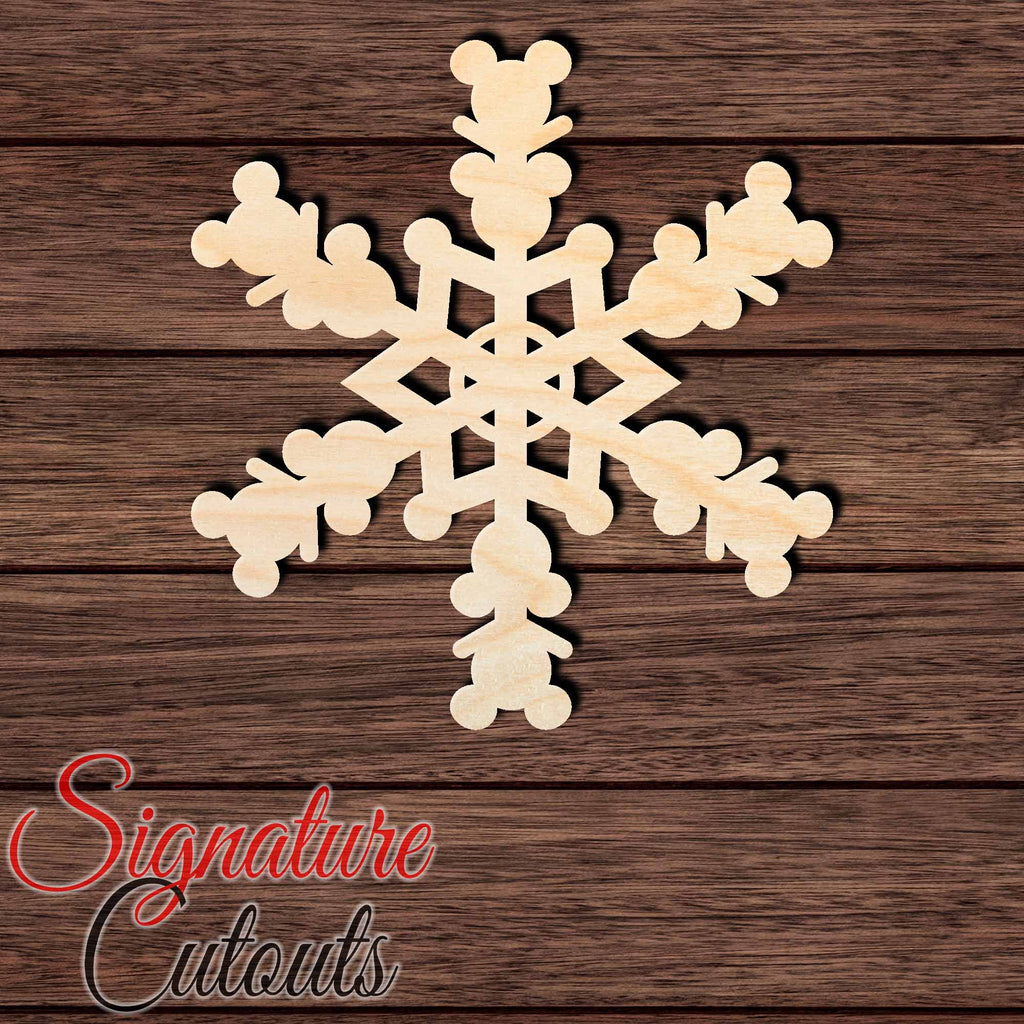 Snowflake 008 Shape Cutout in Wood, Acrylic or Acrylic Mirror Craft Shapes & Bases Signature Cutouts