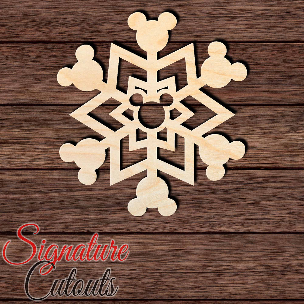 Snowflake 009 Shape Cutout in Wood, Acrylic or Acrylic Mirror Craft Shapes & Bases Signature Cutouts