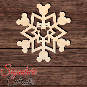 Snowflake 009 Shape Cutout in Wood, Acrylic or Acrylic Mirror Craft Shapes & Bases Signature Cutouts