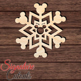 Snowflake 009 Shape Cutout in Wood, Acrylic or Acrylic Mirror Craft Shapes & Bases Signature Cutouts