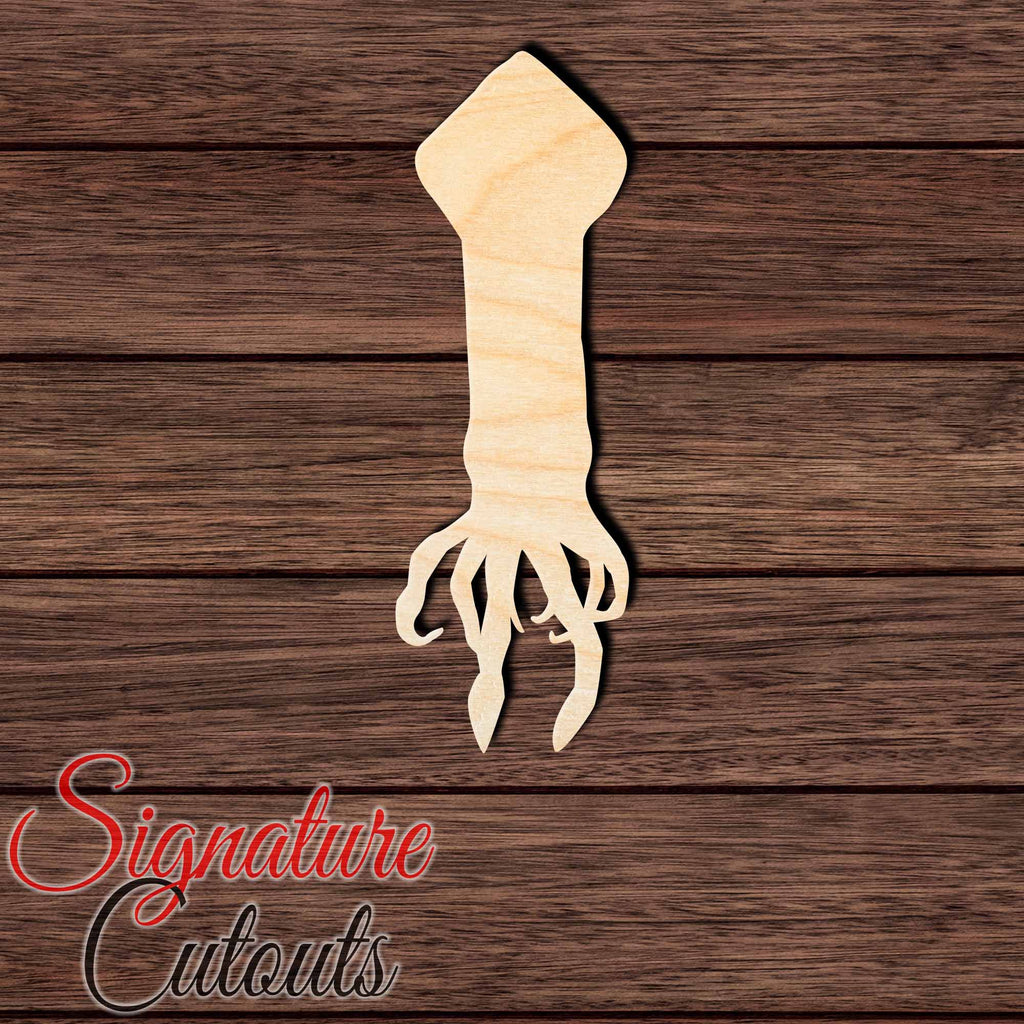 Squid 005 Shape Cutout in Wood, Acrylic or Acrylic Mirror Craft Shapes & Bases Signature Cutouts
