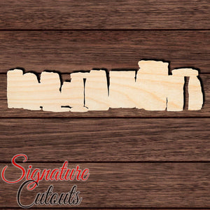 Stonehenge Shape Cutout in Wood, Acrylic or Acrylic Mirror - Signature Cutouts