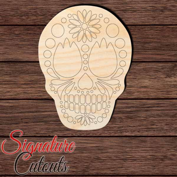 Sugar Skull 001 - Paint by Line Shape Cutout - Signature Cutouts