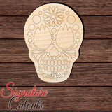 Sugar Skull 001 - Paint by Line Shape Cutout
