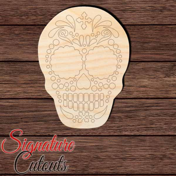 Sugar Skull 002 - Paint by Line Shape Cutout - Signature Cutouts