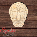 Sugar Skull 003 - Paint by Line Shape Cutout