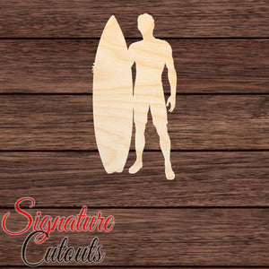 Surfer 002 Shape Cutout in Wood, Acrylic or Acrylic Mirror - Signature Cutouts