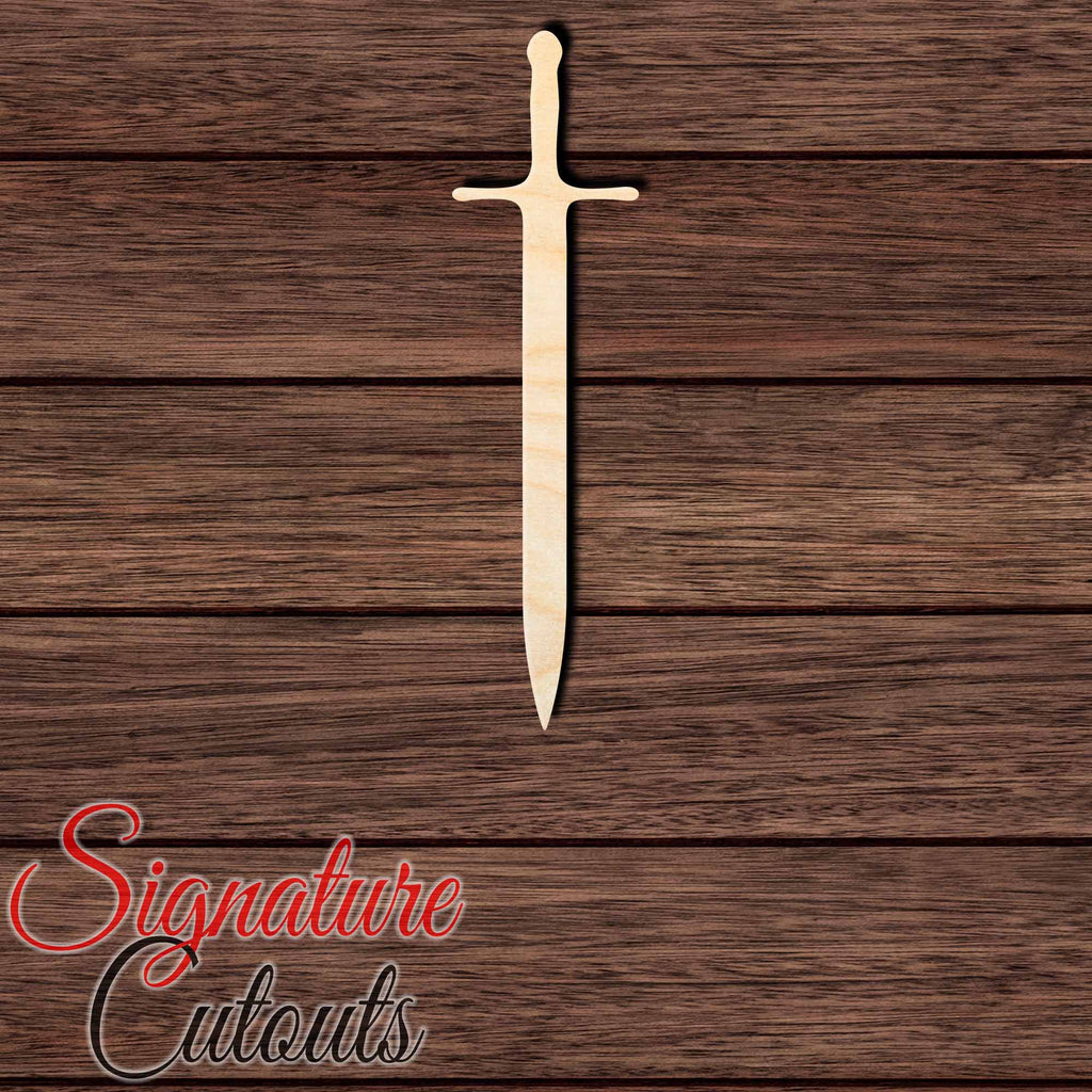 Sword 002 Shape Cutout in Wood, Acrylic or Acrylic Mirror - Signature Cutouts