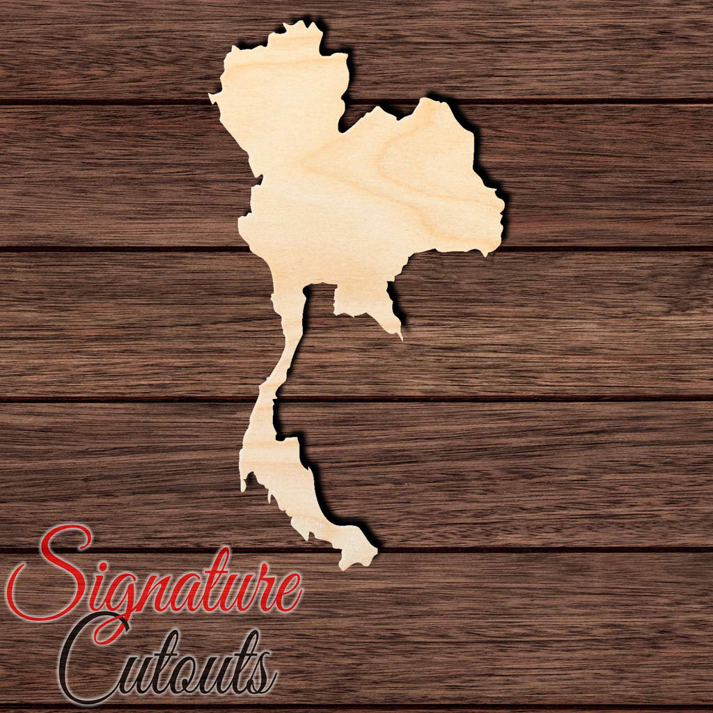 Thailand Shape Cutout in Wood, Acrylic or Acrylic Mirror - Signature Cutouts