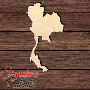 Thailand Shape Cutout in Wood, Acrylic or Acrylic Mirror - Signature Cutouts